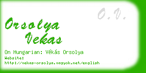 orsolya vekas business card