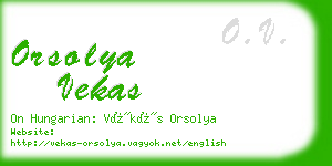 orsolya vekas business card